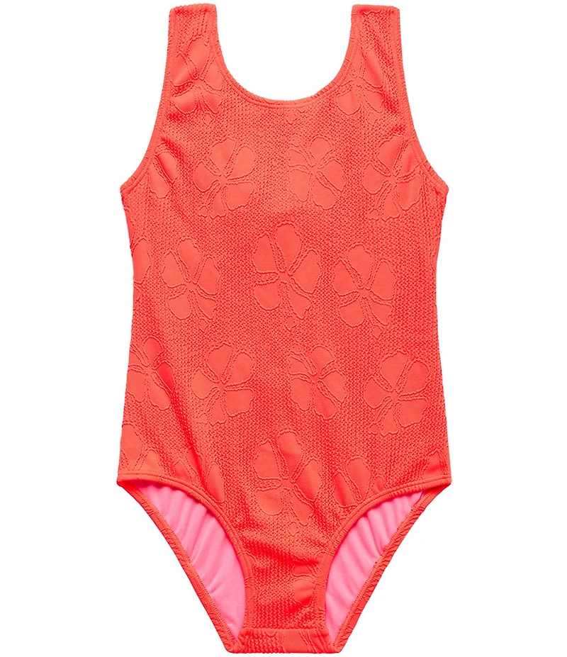 Beach Lingo Big Girls Open Back Hight Neck Tank One-Piece Swimsuit