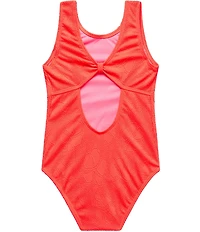 Beach Lingo Big Girls Open Back Hight Neck Tank One-Piece Swimsuit
