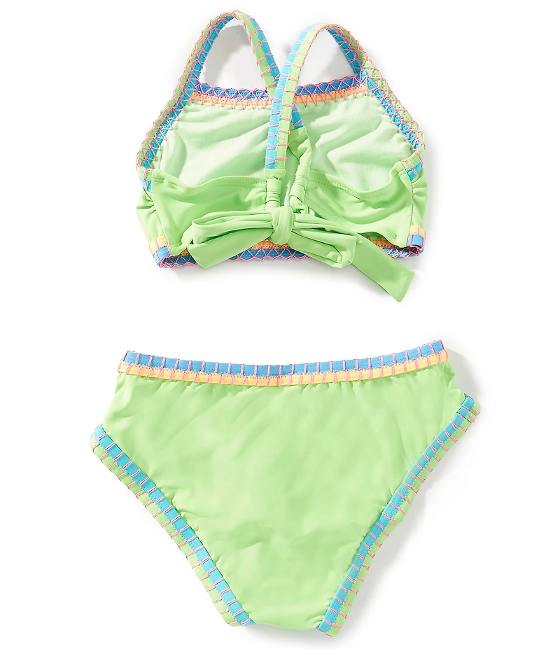 Beach Lingo Big Girls Whipstitch Binding 2-Piece Swimsuit