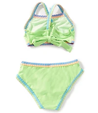 Beach Lingo Big Girls Whipstitch Binding 2-Piece Swimsuit