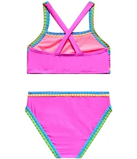 Beach Lingo Big Girls Whipstitch Binding 2-Piece Swimsuit