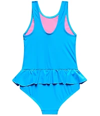 Beach Lingo Chiffon Heart Ruffle Tank One Piece Swimsuit