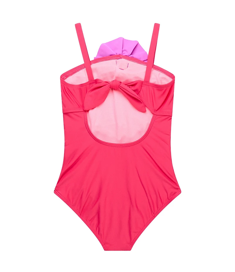 Beach Lingo Little Girls Sleeveless Rosette Trend One-Piece Swimsuit