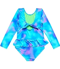 Beach Lingo Little Girls Long Sleeve Muse Rash One-Piece Swimsuit