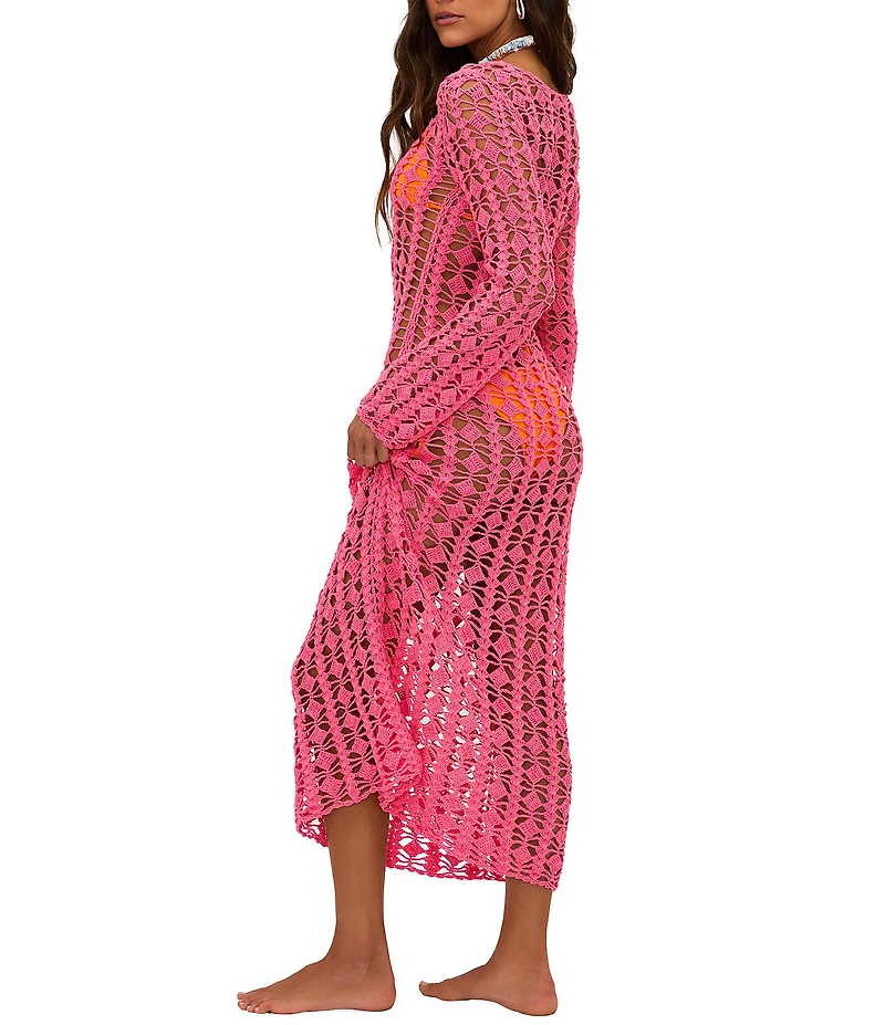 Beach Riot Ariana Crochet Maxi Swim Cover-Up Dress