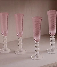 Beatriz Ball French Swirl Flute Glass, Set of 4