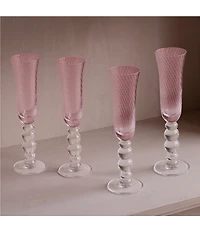 Beatriz Ball French Swirl Flute Glass, Set of 4