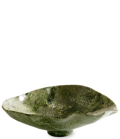 Beatriz Ball Resin Malachite Large Oval Bowl