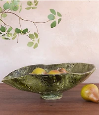 Beatriz Ball Resin Malachite Large Oval Bowl