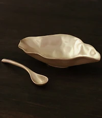 Beatriz Ball Sierra Modern Maia Medium Serving Bowl with Spoon (Gold)