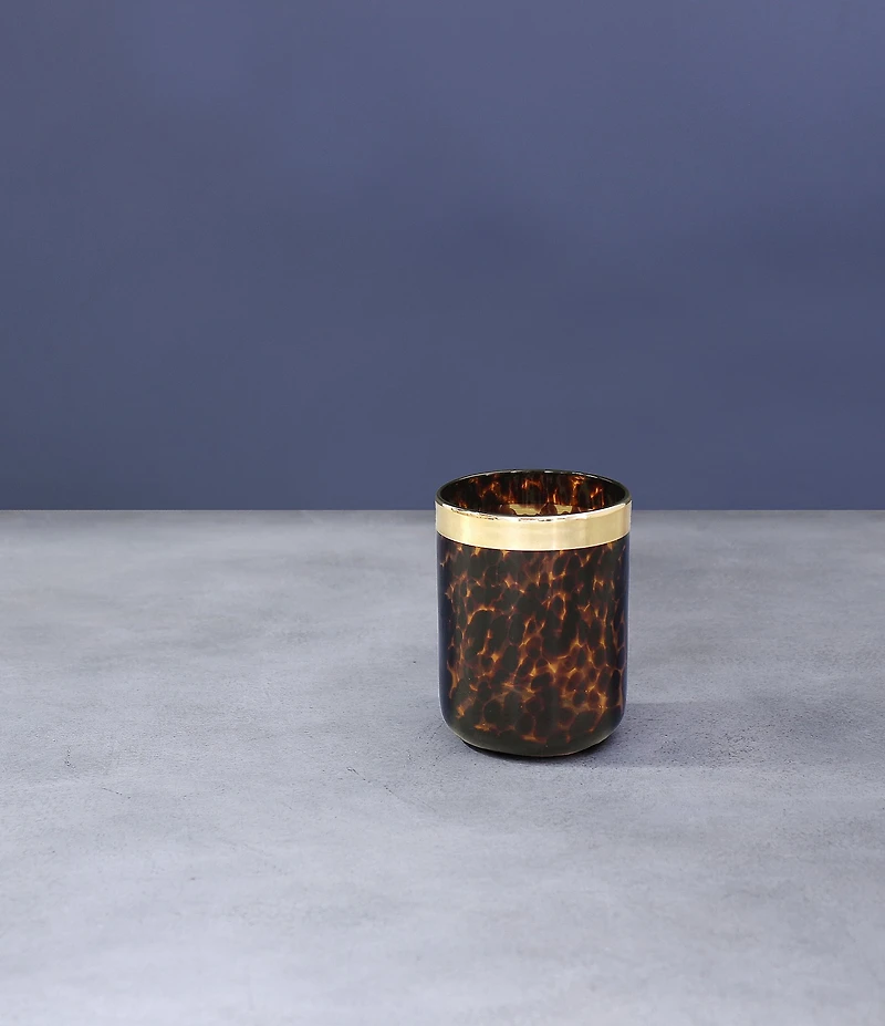 Beatriz Ball Tortoise and Gold Tumblers, Set of 4