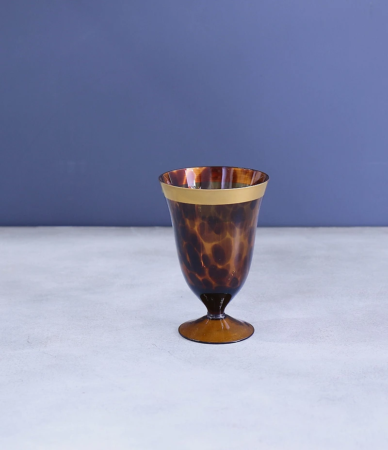 Beatriz Ball Tortoise and Gold Wine Glasses, Set of 4