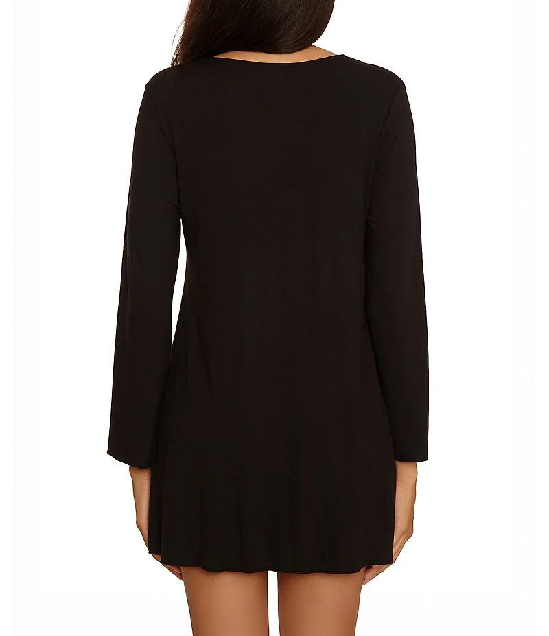 Becca By Rebecca Virtue Beach To BBQ Gold Buckle Plunge Tunic Swim Cover-Up
