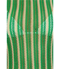 Becca By Rebecca Virtue Cabo Crochet High Neck Sleeveless Swim Cover-Up Dress