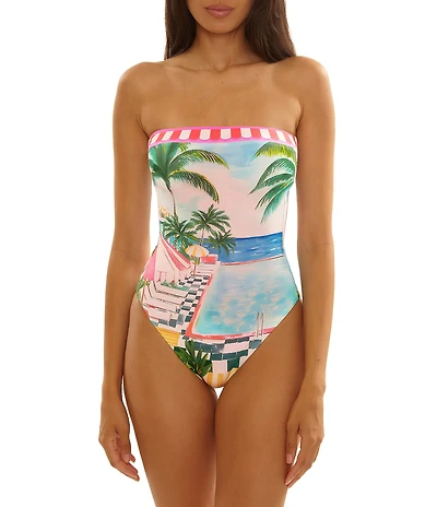 Becca By Rebecca Virtue Miami Beach Bandeau One Piece Swimsuit