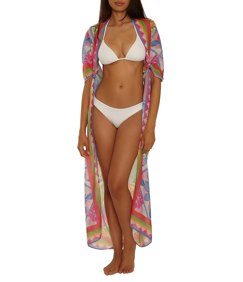 Becca By Rebecca Virtue Mijas Sheer Woven Sarong Swim Cover-Up