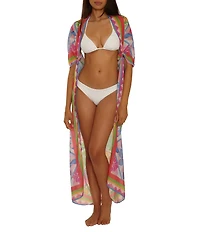 Becca By Rebecca Virtue Mijas Sheer Woven Sarong Swim Cover-Up