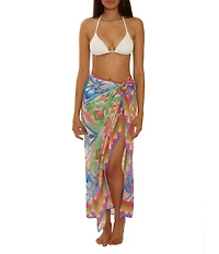 Becca By Rebecca Virtue Mijas Sheer Woven Sarong Swim Cover-Up