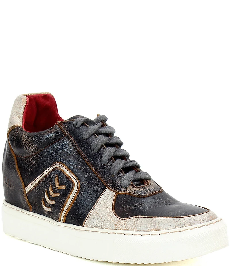 Bed Stu Andromeda Leather Lace Up Wedge Sneakers