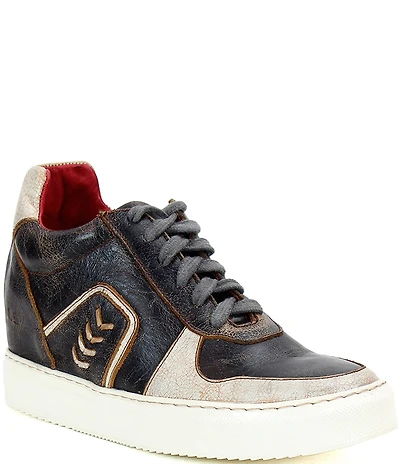 Bed Stu Andromeda Leather Lace Up Wedge Sneakers