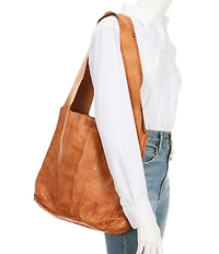 Bed Stu Ariel Leather Oversized Hobo Tote Bag