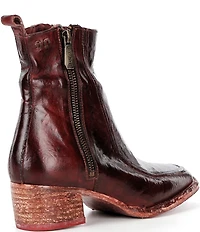 Bed Stu Bitsy Distressed Leather Square Toe Ankle Booties