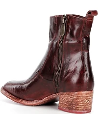 Bed Stu Bitsy Distressed Leather Square Toe Ankle Booties