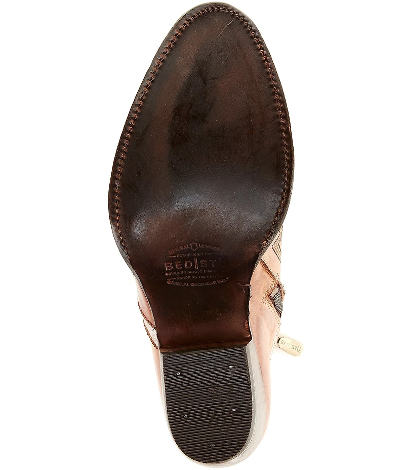 Bed Stu Chamise Distressed Leather Mid Calf Boots