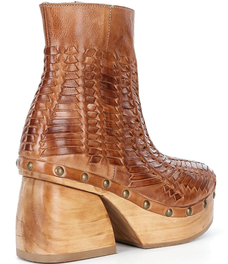 Bed Stu Ellasphin Braided Leather Studded Booties