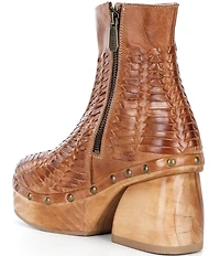 Bed Stu Ellasphin Braided Leather Studded Booties