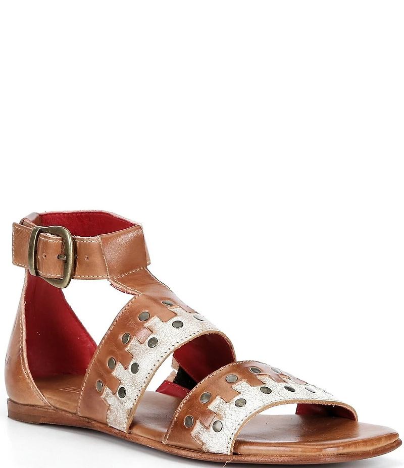 Bed Stu Fibril Leather Studded Sandals