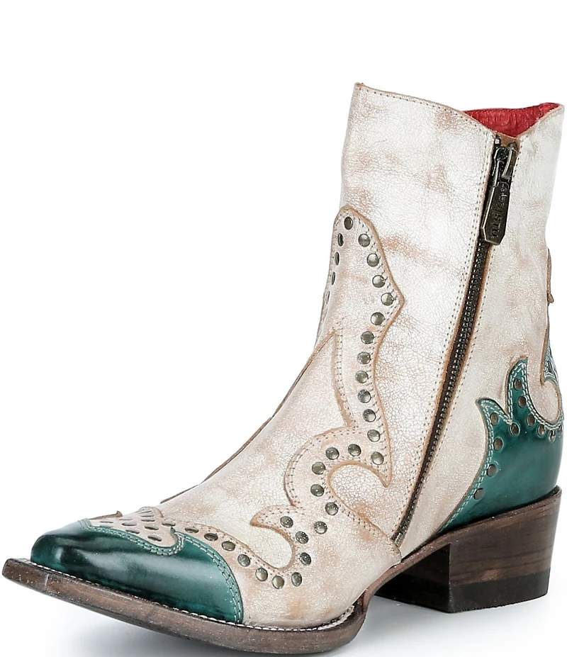 Bed Stu Frio Studded Leather Western Booties