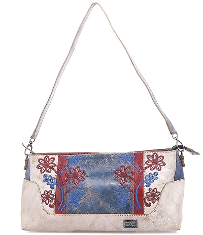 Bed Stu Hyperbolic Floral Embroidered Shoulder Bag