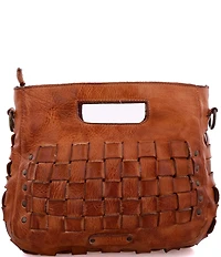 Bed Stu Keiki Leather Woven Checkered Crossbody Bag