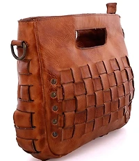 Bed Stu Keiki Leather Woven Checkered Crossbody Bag