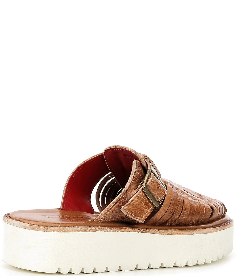 Bed Stu Linette Leather Huarache Platform Mules