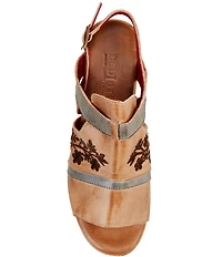 Bed Stu Melodramatic Leather Slingback Block Heel Platform Sandals