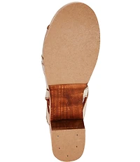 Bed Stu Melodramatic Leather Slingback Block Heel Platform Sandals