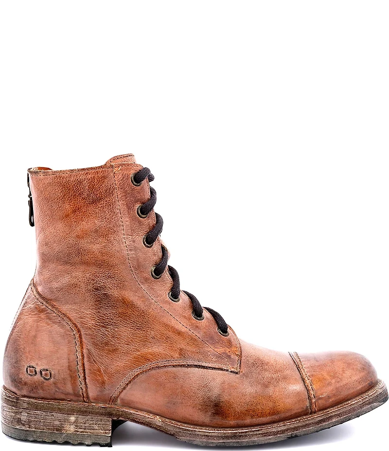 Bed Stu Men's Protege Distressed Leather Back Zip Combat Boots