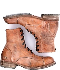 Bed Stu Men's Protege Distressed Leather Back Zip Combat Boots