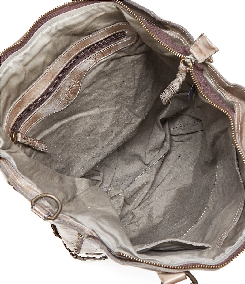 Bed Stu Mildred North South Leather Slouchy Zip Tote Bag