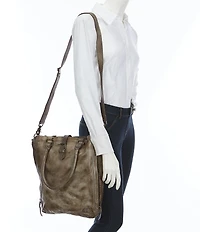 Bed Stu Mildred North South Leather Slouchy Zip Tote Bag