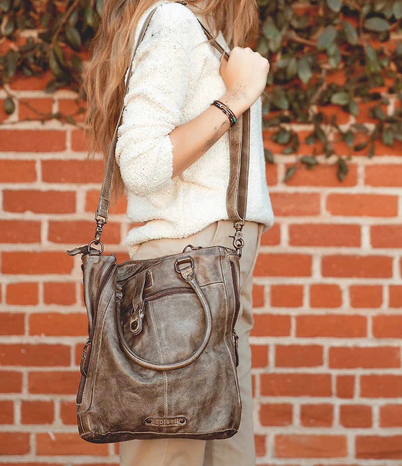 Bed Stu Mildred North South Leather Slouchy Zip Tote Bag