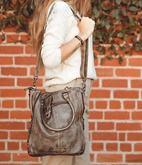 Bed Stu Mildred North South Leather Slouchy Zip Tote Bag