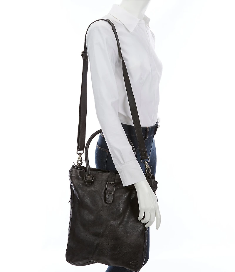 Bed Stu Mildred North South Leather Slouchy Zip Tote Bag