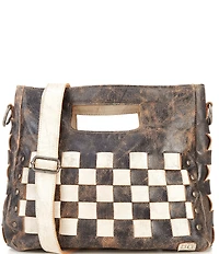 Bed Stu Orchid Woven Leather Satchel Crossbody Bag
