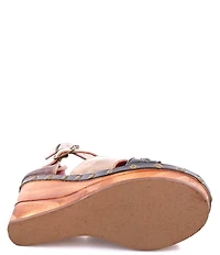 Bed Stu Princess Studded Leather Platform Wedge Pumps