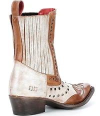 Bed Stu Raise Studded Leather Western Inspired Booties