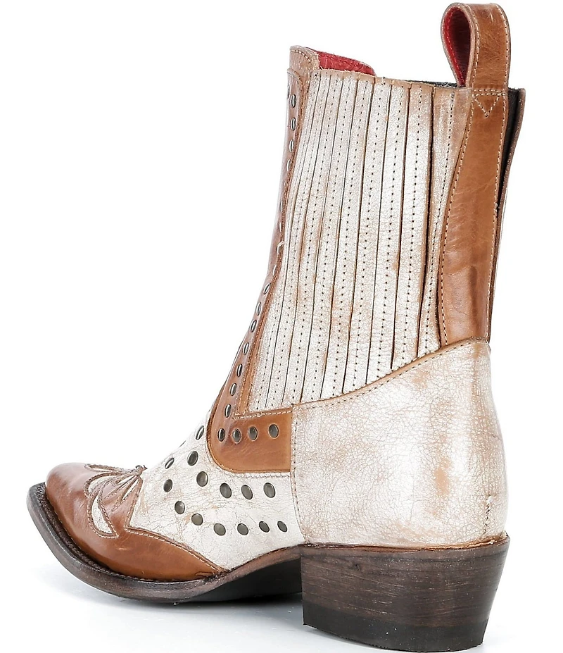 Bed Stu Raise Studded Leather Western Inspired Booties
