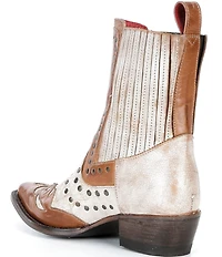Bed Stu Raise Studded Leather Western Inspired Booties